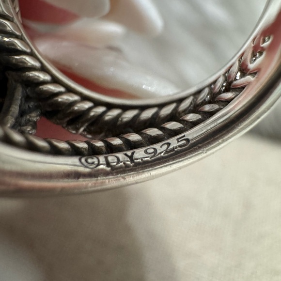 David Yurman Tahitian Pearl Diamond Crossover Ring - Picture 9 of 13